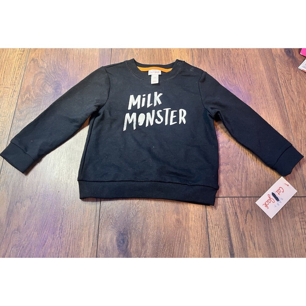 Cat & Jack Halloween “milk Monster” Pullover Sweater Nwt 18 Months